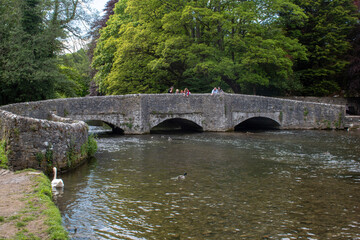 Bridge over the stream at Ashford-in-the-Water in Derbyshire's Peak District