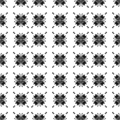 Seamless traditional black mosaic pattern background.