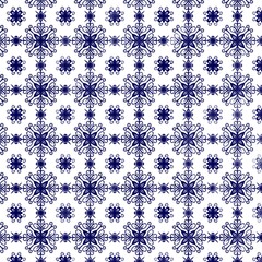 Abstract traditional blue mosaic pattern background.