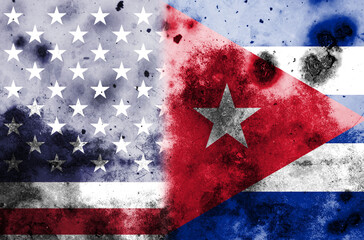 American flag and Cuban flag