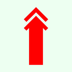Red arrow icon vector