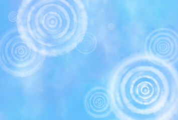 幻想的な水面と波紋 ポストカード和紙風