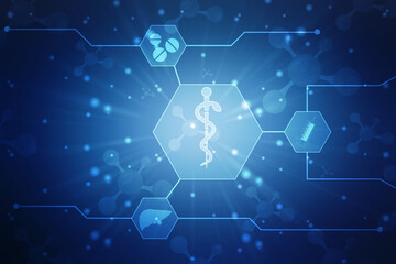 Abstract Medical and health care background, Medical Science concept