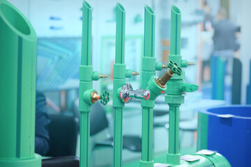 Plastic pipes for water supply with embedded shut-off valves
