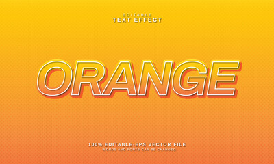Obraz premium Editable text effect orange style