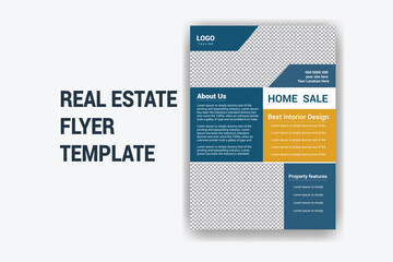 Modern creative real estate business flyer template design