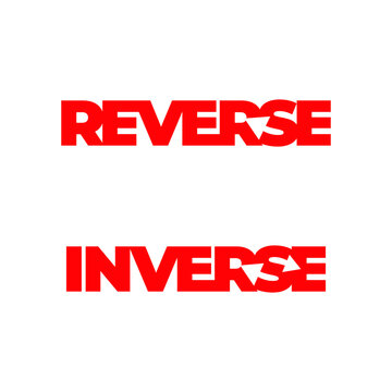 reverse inverse graphic text negative space arrow symbol