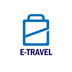 E travel letter design logo business vector