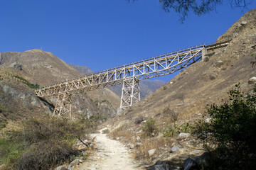 Carrion railway bridge in Huarochiri district.