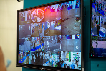 Kyiv, Ukraine - June 15, 2021: Intelligent people tracking and analysis system.