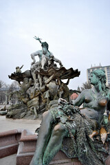 statue - Neptunbrunnen (Neptune fountain) / Forckenbecken - Rathausstraße, Berlin, Germany...