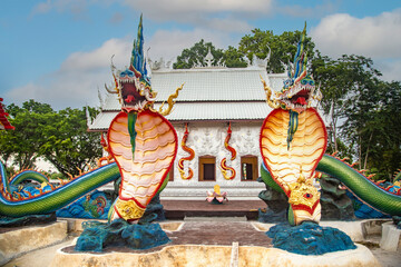Wat Nong Chap Tao, turtle and dragon temple in Pattaya, Chonburi, Thailand - obrazy, fototapety, plakaty