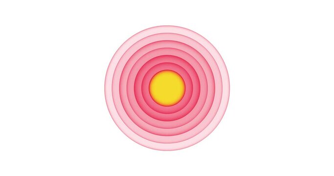 pain sign red point hurt spot isolated on white background