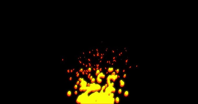 fire animated video. flame animation