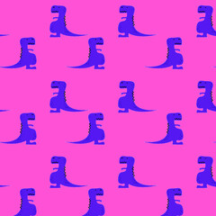 Purple Dino Background Pattern | seamless pattern with dinosaurs