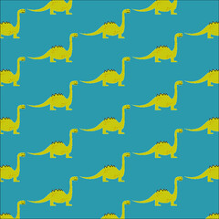 Yellow Dino Backround Pattern 