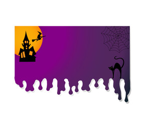 ハロウィン／バナー背景／液だれ／素材