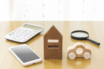 スマートフォンで、住まいを探すイメージ