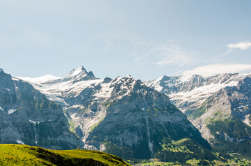 Grindelwald, Schreckhorn, Unterer Grindelwaldgletscher, Wetterhorn, Eiger, Eigernordwand, Grosse...