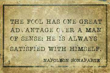 always satisfied Napoleon