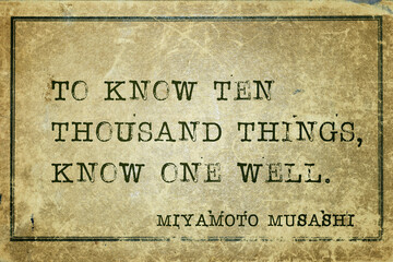 know one well Musashi