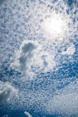 .Beautiful summer landscape outdoors, nice clouds