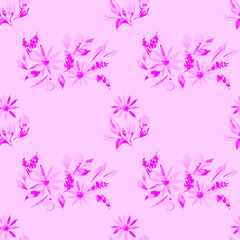 seamless pink floral pattern