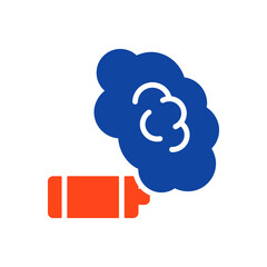 Smoke grenade vector isolated flat glyph icon