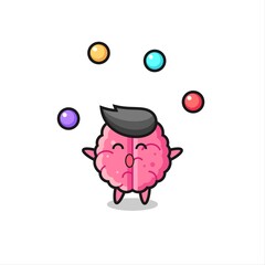the brain circus cartoon juggling a ball