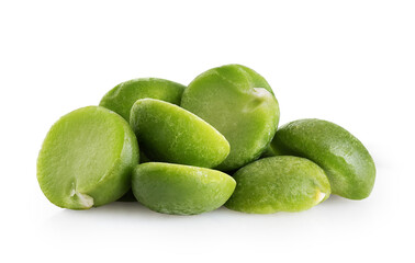 Dried green peas isolated on white background. With clipping path.