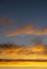 sunset in the sky
