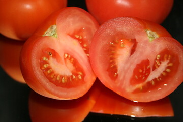 tomatoes on a cutting board