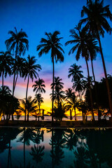 Obraz premium Klong Prao Beach during Sunset in koh Chang, Trat, Thailand