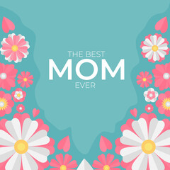 Paper cut floral background vector card templates. Can be used for Mom's day, Save The Date, baby shower, mothers day, valentines day, birthday cards, greeting card, invitations. Floral background