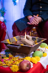 Oil lamp, rituals, Diwali , Hindu festival , royal Rajasthan, India	