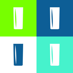 Black Glass Flat four color minimal icon set