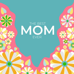 Paper cut floral background vector card templates. Can be used for Mom's day, Save The Date, baby shower, mothers day, valentines day, birthday cards, greeting card, invitations. Floral background