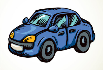 Toy Car. Vector drawing icon