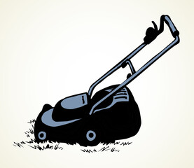 Lawn mower. Vector drawing object