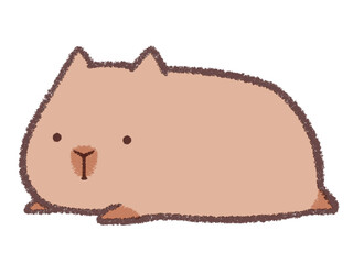 寝そべるカピバラ