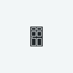 House door vector icon illustration sign