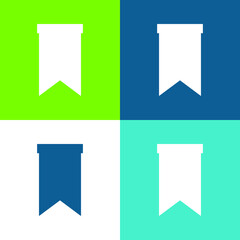 Bookmark Flat four color minimal icon set