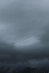 Obraz na płótnie Canvas Gray dark gloomy cloudy sky