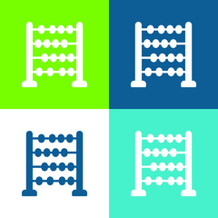 Abacus Flat four color minimal icon set
