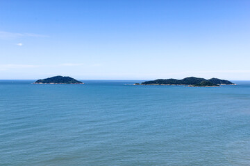 Fototapeta premium Two little islands in the south of Florianopolis, Santa Catarina, Brazil
