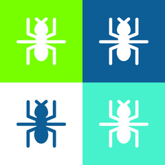 Ant Flat four color minimal icon set