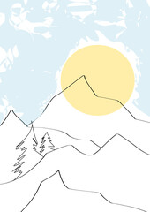 the mountains