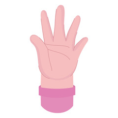 Obraz premium open hand raised