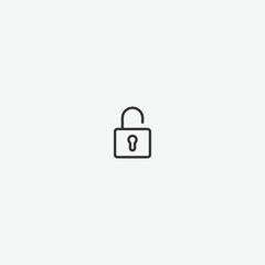 Padlock vector icon illustration sign