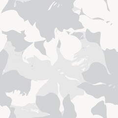 Black and White Floral Seamless Pattern Background